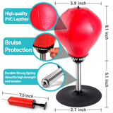 Desktop Punching Bag, [Upgrade, Flexibility] Boxing Bag Speed Balls Boxing High-Performance Spring Chassis & Strong Suction Christmas Thanksgiving Birthdays Gifts for Kids, Teenagers, Adult CozyBomB