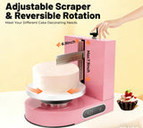 Automatic Cake Decorating Machine,200W Birthday Cake Cream Smooth Coating Decoration Machine,Cake Cream Spreading Machine with Touchscreen,for 4-12inch Cakes