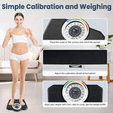 TIPRE Analog Scale for Body Weight, Mechanical Bathroom Scale, Analog Scale for Body Weight, 150kg/330lb, Dial Scale with Wider and Thicker Anti-Slip Platform, Simple Calibration, No Required Battery