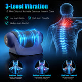 Stellamist 2026 Heated Neck Stretcher for Neck Pain Relief, Cervical Traction Device with 3 Customizable Modes, Red Light & Vibration, for Neck Shoulder Pain Relief Muscle Relaxation Home Office Use