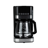 Amazon Basics Programmable 12 Cup Drip Coffee Maker with Glass Coffee Pot (1.9 Qt), Auto Shut-off, Touch Screen, Auto Pause, Removable Filter Basket, Black & Silver