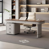 56 inch Office Desk for Home, Modern Executive Computer Desk with Storage