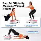 MERACH Vibration Plate Exercise Machine, Curved Vibration Plate for Lymphatic Drainage Weight Loss, Vibrating Plate with Real-Time Calorie Tracking on LED Display, Workout