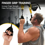 FitBeast Pull Up Ball Grips & Finger Straps Set – Grip Balls for Dead Hangs, Pull Ups, Climbing & Home Gym Training (Yellow)