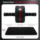 SaintCos Ab Roller Wheel for Abs Workout - Core Strength Training Equipment for Home Gym with Knee Pad, Abdominal Exercise Wheel for Men and Women