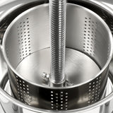 3L Stainless Steel Manual Fruit Press Juicer, Cider Grape Crusher Wine Apple Carrot Orange Berry Vegetables Cheese Tincture Herbal Juice Making, Includes 1 Filter Bag