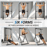 STACOO Foldable Pull Up Bar Pull Up Station,Power Tower with Triangular Structure, Multi-Functional Dip Station for Home Gym 300LB STACOO