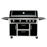 RENDGO LPG 4 Cast Burners Outdoor Kitchen Grill Island, 99,000 BTU, Black Painting