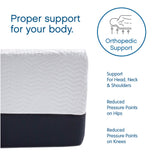 COOL GEL Chill Memory Foam 14-Inch Mattress with 2 Pillows, CertiPUR-US Certified, Mattress in a Box, King, White