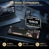 RK ROYAL KLUDGE S104 Wireless Mechanical Keyboard with Screen & Metal Knob