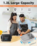 Hugmazing Cordless Electric Lunch Box for Adults, Men & Women – Rechargeable Self-Heating Food Warmer with 1.2L SS Container, Battery-Powered Heated Lunch Box, Perfect for Work and Travel Use