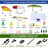 482 Pcs Fishing Tools Kit Fishing Accessories Kit Include Fish Hook Fishing Lures Fish Hook & More (Camo) Seenelling
