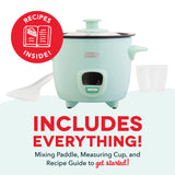 Mini Rice Cooker Steamer with Removable Nonstick Pot, Keep Warm Function & Recipe Guide, .5 Quart DASH