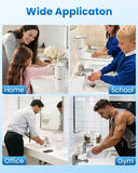 DONASIRA Automatic Liquid Soap Dispenser Touchless, USB Rechargeable Hand Soap Dispenser, 4 Adjustable Volume Levels, IPX5 Waterproof, 12.8oz/380ml Wall Mounted for Bathroom Kitchen Countertop, White