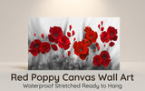 Large Oversized Wall Art 71"L x 36"W, Modern Red Poppy Flowers Painting on Canvas, Floral Artwork Canvas Print, Red and Black Pictures Wall Decor for Living Room, Bedroom, Office