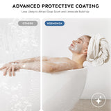 Bathtub Shower Door - 58-60" W×59" H Adjustable Aluminum Frame - 1/4 Tempered Glass - 4 Aluminum Rollers - Sliding Glass Door for Tub