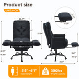 Criss Cross Office Chair with Flip-Up Armrests, High Back Executive Chair with Footrest & Wheels