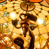 Tiffany Table Lamp Tiffany Style Large Table Lamp Baroque Multicolor Stained Glass Shade Desk Lamp