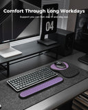 PVIPCZ Ergonomic Mouse Pad and Keyboard Wrist Rest Set (Black&Purple)