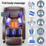 DOVRYTHEN 2026 Zero Gravity Full Body Massage Chair - 4.7" Extendable Footrest for Tall Users 5ft-6'3",Lumbar Heat & Foot Rollers, Relieve Back Pain for Sedentary Workers/Tall Users (Home Office)
