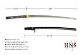 Hand Forged 1060 Pine Tree Katana, Heat Tempered Full Tang Sword