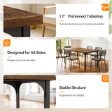 Farmhouse Dining Table for 6-8 People, Large Rustic Wooden Kitchen & Dining Room Table