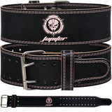 Weight lifting Belt (6mm Thick) - Genuine leather, offering back support. Double-pronged buckle, ideal for weightlifting, powerlifting, squats and deadlifts(Pink S)