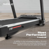 Sole Fitness TT8 Treadmill, Treadmill with Incline and Decline Options, Bluetooth, Touch Screen, Fitness Programs, Treadmills for Home with Incline, Home Exercise Treadmill (Sole TT8)