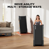 Vitalwalk Walking Pad Treadmill with Incline, Full Deck 15% Auto Incline, Portable Under Desk Treadmills for Home Office, 350LBS, 3.0HP Brushless, 4-Way Move & Vertical Storage, Ambient Light, 40"x16"