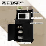 ARTPOWER 54" Kitchen Microwave Cabinet/Stand with Storage and Drawers, Pantry Storage Cabinet with Hutch & Adjustable Shelves for Kitchen, Dining Room, Living Room, Hallway in Black