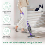 Turonic ST3 10-in-1 Steam Mop - 1500W Floor Steamer with Detachable Handle, 110°C Steam, 25-Min Runtime, Handheld Cleaner for Tile, Grout, Hardwood, Carpet, Upholstery, Chemical-Free Cleaning