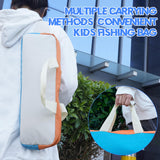 mouhike 17-inch Fishing Tackle Carrier Bag for Telescopic Rods Fishing Tools, Thick Large Capacity Travel Shoulder Storage Case for Fishing Gear, Adjustable Strap Buckle
