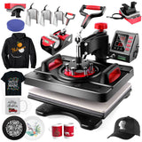 Professional 8 in 1 Heat Press Machine Sublimation Machine 12" X 15" Shirt Press Machine 360° Swing Away