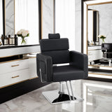 BarberPub Classic Hydraulic Reclining Barber Chair Salon Styling Beauty Spa Chair 2065 (Black)