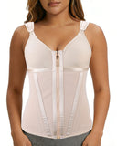 MAGICFAJAOS Waist Trainer Corset for Women Belly Fat Tummy Control Sport Workout Body Shaper Vest for Women Postpartum, 2XL Khaki