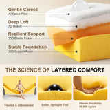 Modular Sectional Sofa Cloud Couch, No Assembly Sleeper Sofa Bed Boneless