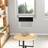 COSTWAY 12000 BTU Window Air Conditioner, Over the Sill AC with Energy Saver Modes, Handy Remote
