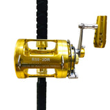 EatMyTackle 50 Wide 2 Speed Fishing Reel with 160-200 Pound Tournament Rod