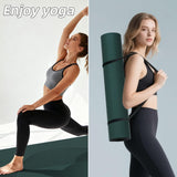 Yoga Mat 76"x 40"x10mm (2/5 inch) – Extra Thick & Wide, TPE Fitness Mat, Printed Non-Slip Exercise Mat with Carrying Strap (green/black)