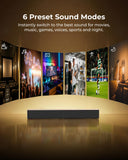 ULTIMEA Sound Bar with Wireless Subwoofer, 240W Peak Power, VoiceMX & BassMX, App Control, 2.1ch Soundbar for Smart TV, Adjustable Bass, HDMI, Optical, Bluetooth 6.0, Poseidon M30 (2026 Model)