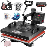 5 in 1 Heat Press Machine, Heat Press 15x15 inch, T Shirt Pressing Machine Slide Out Design