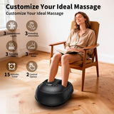 CARESKY® Foot Massager Machine with Heat, Vibration, Rolling Compression, Shiatsu Foot Massager for Plantar Fasciitis, Remote Control - for Women & Men, Relax for Home Office Use