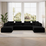 Novilla 141" Modular Sectional Sofa, U Shape Freestyle Sectional Couch