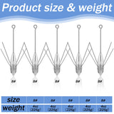 5 Pcs Sputnik Sinker Fishing Equipment Long Tail Fishing Weights Saltwater Surf Casting Sinkers | Silver Gray (6 oz) Sotiff