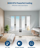 Garvee 8,000 BTU Portable Air Conditioner, 3-in-1 Portable AC Unit with Remote Control, Cool, Dehumidifier & Fan Modes for Rooms up to 350 sq.ft, with Sleep Mode, 24 Hours Timer, and Window Kit