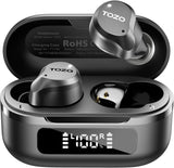 Active Noise Cancelling Wireless Earbuds, 6 Mics ENC Clear Call, IPX8 Waterproof, in Ear Bluetooth 5.3 Headphones TOZO