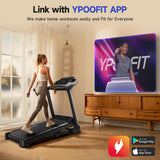 Treadmills for Home Use, Walking Pad Treadmill with Incline, Auto Foldable Treadmill for Home, 8.0 MPH Running Treadmills with Bluetooth Enabled, 300 lbs User Capacity