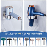 Oukimly Hair Dryer Holder Wall Mounted, Blow Dryer Holder, Hair Tool Organizer for Hair Dryer Storage Hanger, Adhesive Hairdryer Holder for Bathroom Barber Shop (Silver)