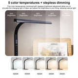 Aumotop Adjustable LED Desk Lamp with Timer, Sturdy Design (US Plug)