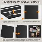 MaxGear Extra Large Bulletin Board 72" x 48", Black Felt Wall Tiles Pushpin